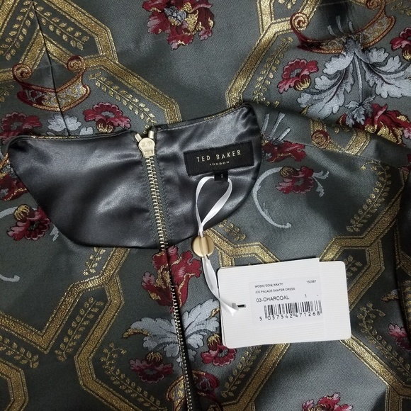 🚫SOLD🅿🚫 NWT TED BAKER ICE PALACE METALLIC DRESS - Picture 8 of 8
